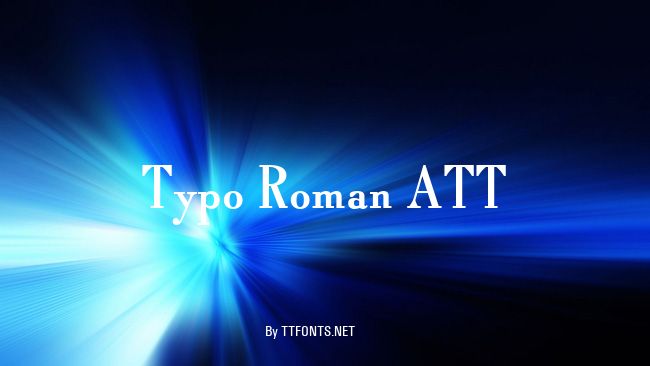 Typo Roman ATT example